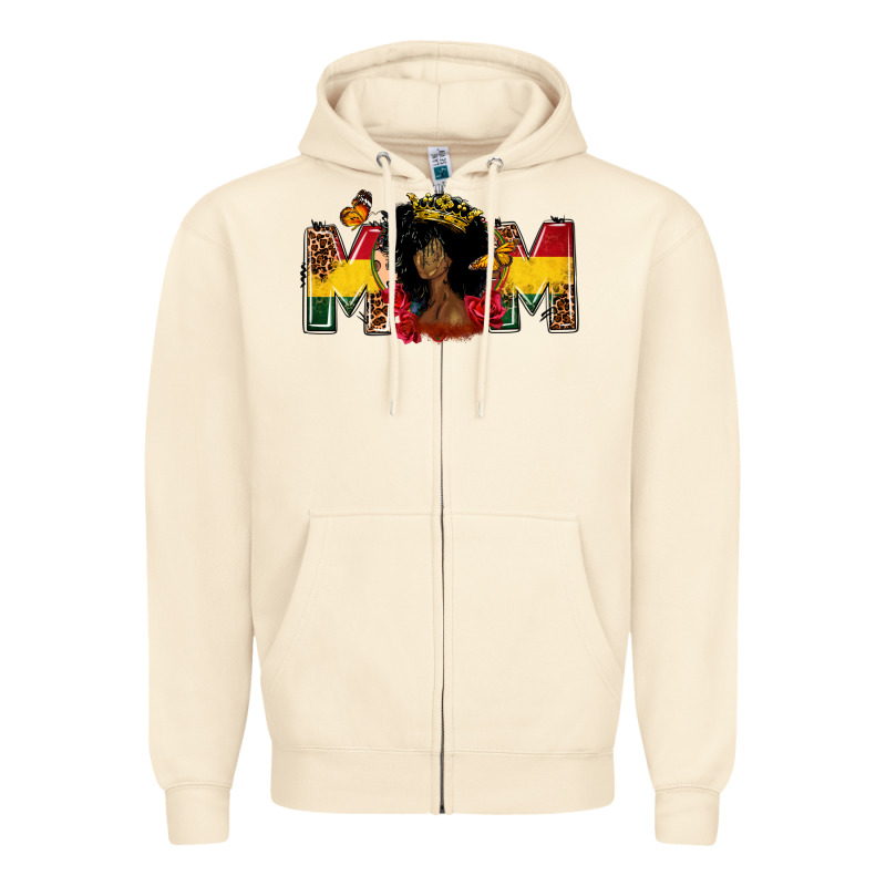 Juneteenth Mom Zipper Hoodie by FaDigitalArtStudio | Teevron