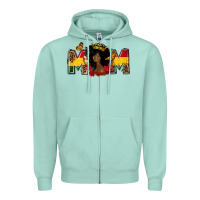 Seafoam Juneteenth mom Zipper Hoodie - FaDigitalArtStudio