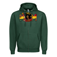 Sports Green Juneteenth mom Zipper Hoodie - FaDigitalArtStudio