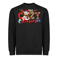 Black cozy season snowman Heavyweight Sweatshirt - CowGirlArtShop