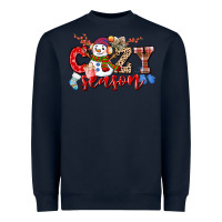 Navy cozy season snowman Heavyweight Sweatshirt - CowGirlArtShop