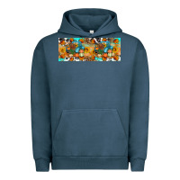 Pigment Midnight Navy Thanksgiving Turkey Truck Urban Hoodie - Artiststas