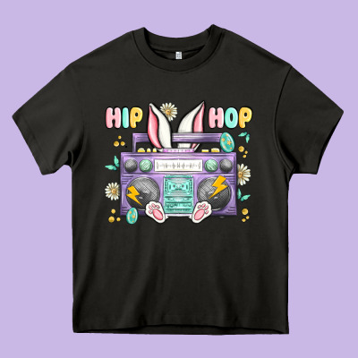 Hip Hop Easter Heavy Core Tee Designed By Maliassmallbusiness