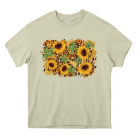 Mossy cactus leopard sunflower glitter background Heavy Core Tee - AdoDesignShop