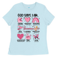 Baby Blue funny valentines Ladies Tee - MaliasSmallBusiness