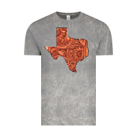 Cloud Rock Texas Map Western Tooled Leather Pattern Vintage Tee - Bettercallsaul