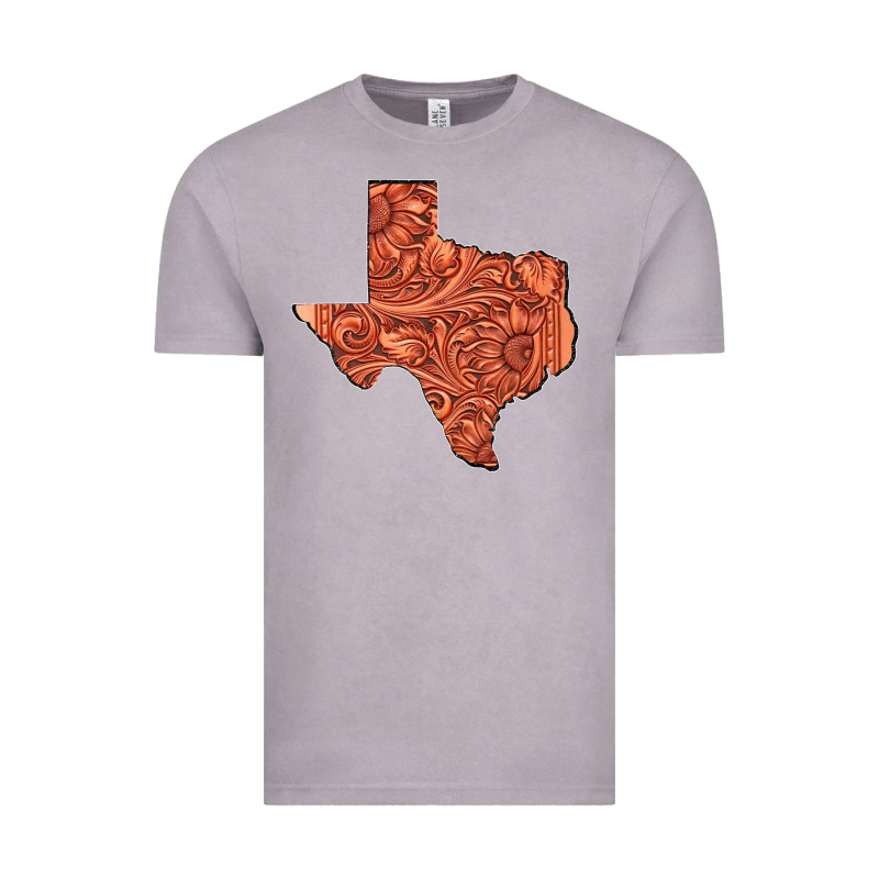 Texas Map Western Tooled Leather Pattern Vintage Tee by Bettercallsaul | Teevron