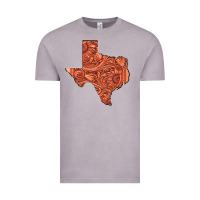 Vintage Zinc Texas Map Western Tooled Leather Pattern Vintage Tee - Bettercallsaul