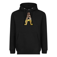 Black softball alphabet a Heavyweight Hoodie - CowhideDigitalArt