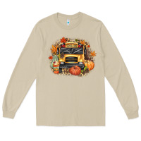 Mushroom Fall School Bus Long Sleeve Tee - texasbilliewilder
