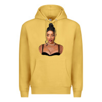 Antique Gold black woman Premium Hoodie - FaDigitalArtStudio