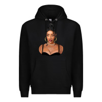 Black black woman Premium Hoodie - FaDigitalArtStudio