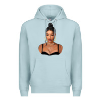 Blue Mist black woman Premium Hoodie - FaDigitalArtStudio