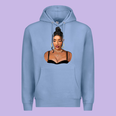 Black Woman Premium Hoodie Designed By Fadigitalartstudio