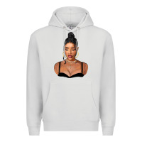 Dove Grey black woman Premium Hoodie - FaDigitalArtStudio