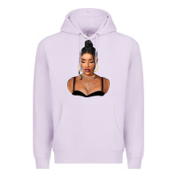 Lilac black woman Premium Hoodie - FaDigitalArtStudio