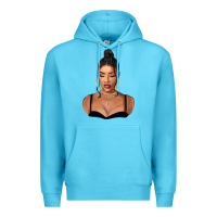 Ocean Blue black woman Premium Hoodie - FaDigitalArtStudio