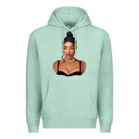 Seafoam black woman Premium Hoodie - FaDigitalArtStudio