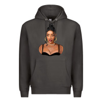 Smoke black woman Premium Hoodie - FaDigitalArtStudio