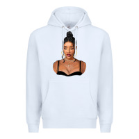 White black woman Premium Hoodie - FaDigitalArtStudio