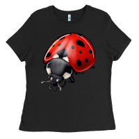 Black ladybug Ladies Tee - Jasminsmagicworld