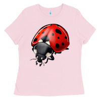 Bubblegum Pink ladybug Ladies Tee - Jasminsmagicworld