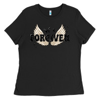 Black forgiven christian angel wings Ladies Tee - MaliasSmallBusiness