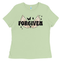 Matcha forgiven christian angel wings Ladies Tee - MaliasSmallBusiness