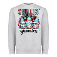 Heather Grey chillin with my gnomies Heavyweight Sweatshirt - CowGirlArtShop