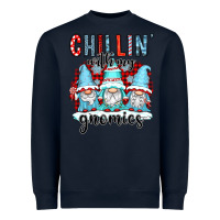 Navy chillin with my gnomies Heavyweight Sweatshirt - CowGirlArtShop