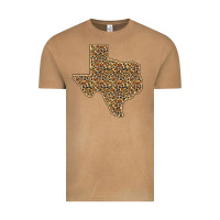 Vintage Camel Western Texas Map Leopard Pattern Vintage Tee - Bettercallsaul