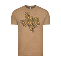 Vintage Coffee Western Texas Map Leopard Pattern Vintage Tee - Bettercallsaul