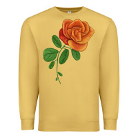 Antique Gold Burst Of Joy Rose Premium Sweatshirt - LillyAllenDesigns