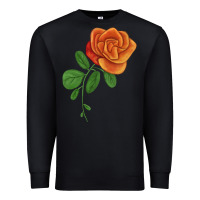 Black Burst Of Joy Rose Premium Sweatshirt - LillyAllenDesigns