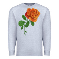 Heather Grey Burst Of Joy Rose Premium Sweatshirt - LillyAllenDesigns
