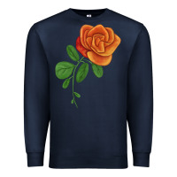 Navy Burst Of Joy Rose Premium Sweatshirt - LillyAllenDesigns