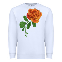 White Burst Of Joy Rose Premium Sweatshirt - LillyAllenDesigns