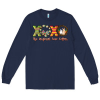 Navy Xoxo the original love letters Long Sleeve Tee - NancyCooperArtShop