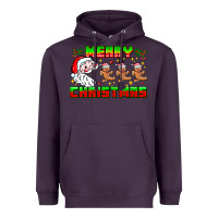 Plum Merry Christmas Heavyweight Hoodie - CowhideDigitalArt
