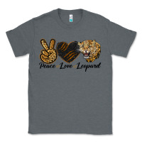 Charcoal Heather Peace Love Lion Head Classic Tee - LillyAllenDesigns
