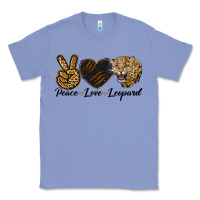 Colony Blue Peace Love Lion Head Classic Tee - LillyAllenDesigns