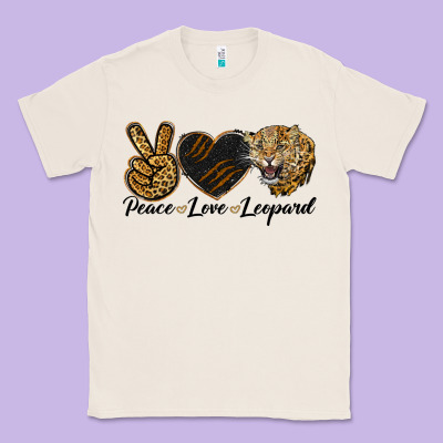 Peace Love Lion Head Classic Tee Designed By Lillyallendesigns