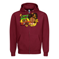 Burgundy black girl magic Zipper Hoodie - FaDigitalArtStudio
