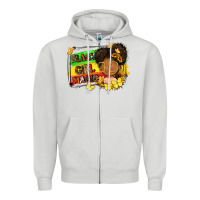 Dove Grey black girl magic Zipper Hoodie - FaDigitalArtStudio