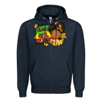 Navy black girl magic Zipper Hoodie - FaDigitalArtStudio