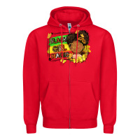 Red black girl magic Zipper Hoodie - FaDigitalArtStudio