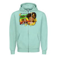Seafoam black girl magic Zipper Hoodie - FaDigitalArtStudio