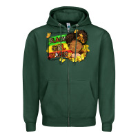 Sports Green black girl magic Zipper Hoodie - FaDigitalArtStudio