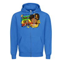 True Royal black girl magic Zipper Hoodie - FaDigitalArtStudio