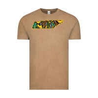 Vintage Coffee Western Tenessee Map Sunflower Pattern Vintage Tee - Bettercallsaul